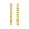 Thumbnail Image 3 of 1 CT. T.W.  Yellow Lab-Grown Diamond Hoop Earrings in 10K Gold (SI2)