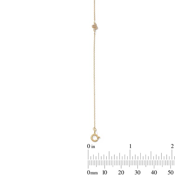 Lab-Grown Diamond Accent Snake Bracelet in 10K Gold