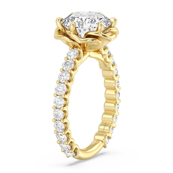 Enchanted Star Belle 3-7/8 CT. T.w. Certified Lab-Grown Diamond Rose Engagement Ring in 14K Gold (F/Vs2)