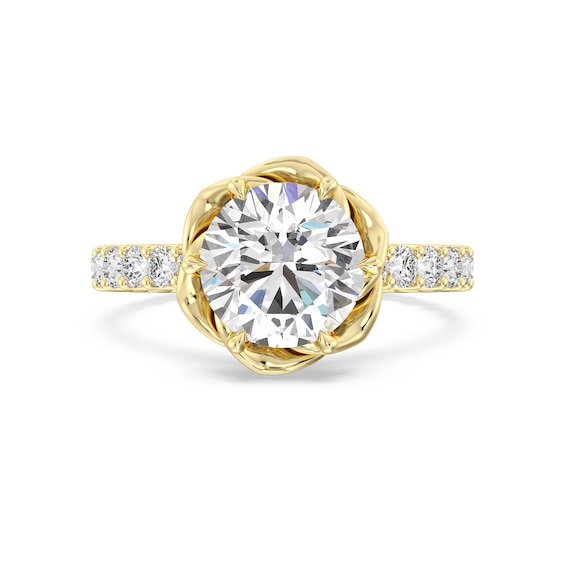 Enchanted Star Belle 3-7/8 CT. T.w. Certified Lab-Grown Diamond Rose Engagement Ring in 14K Gold (F/Vs2)