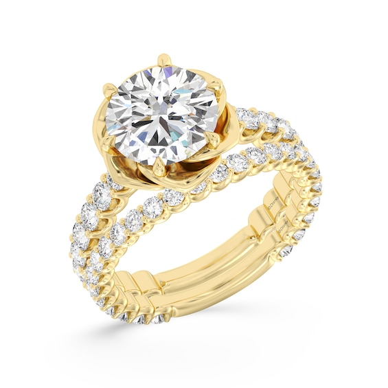 Enchanted Star Belle 3-7/8 CT. T.w. Certified Lab-Grown Diamond Rose Engagement Ring in 14K Gold (F/Vs2)