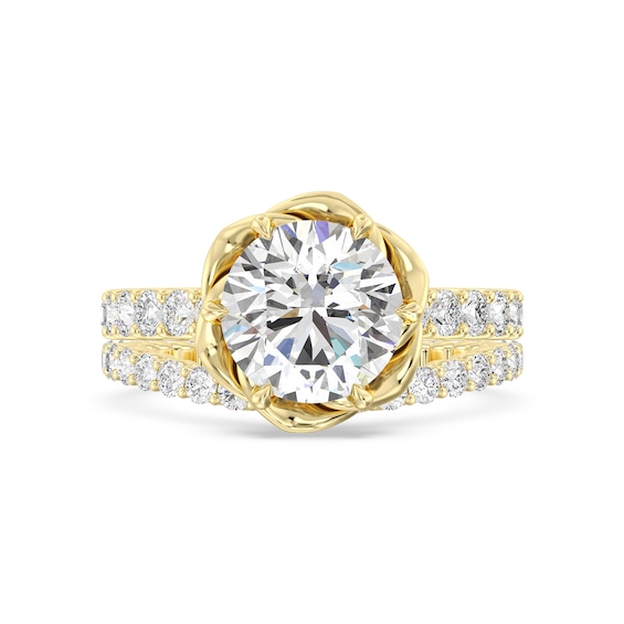 Enchanted Star Belle 3-7/8 CT. T.w. Certified Lab-Grown Diamond Rose Engagement Ring in 14K Gold (F/Vs2)