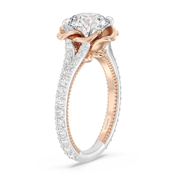 Enchanted Star Belle 2-3/4 CT. T.w. Certified Lab-Grown Diamond Rose Split Shank Engagement Ring in 14K Two-Tone Gold