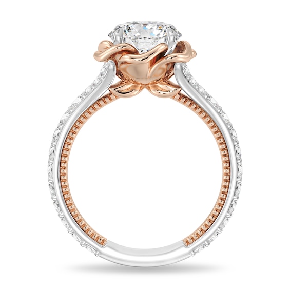 Enchanted Star Belle 2-3/4 CT. T.w. Certified Lab-Grown Diamond Rose Split Shank Engagement Ring in 14K Two-Tone Gold