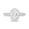 Thumbnail Image 3 of Enchanted Star Cinderella 2-7/8 CT. T.W. Oval Certified Lab-Created Diamond Frame Engagement Ring in 14K White Gold