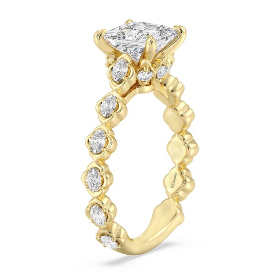 Enchanted Star Jasmine 2-3/4 CT. T.w. Princess-Cut Certified Lab-Grown Diamond Clover Engagement Ring in 14K Gold