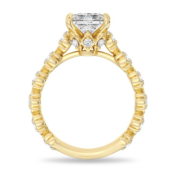 Enchanted Star Jasmine 2-3/4 CT. T.w. Princess-Cut Certified Lab-Grown Diamond Clover Engagement Ring in 14K Gold