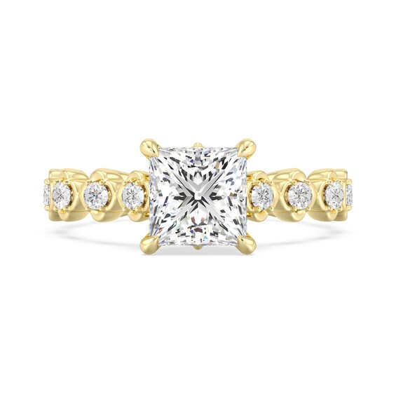 Enchanted Star Jasmine 2-3/4 CT. T.w. Princess-Cut Certified Lab-Grown Diamond Clover Engagement Ring in 14K Gold