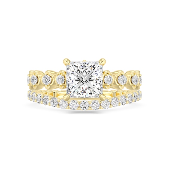 Enchanted Star Jasmine 2-3/4 CT. T.w. Princess-Cut Certified Lab-Grown Diamond Clover Engagement Ring in 14K Gold