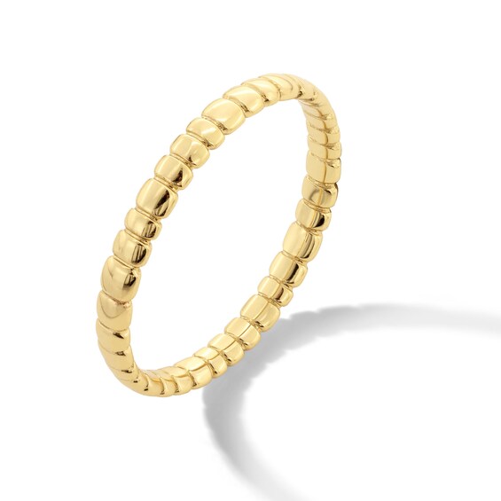 2.4mm Textured Ring in Sterling Silver with 18K Gold Plate