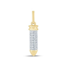 5/8 CT. T.W. Certified Lab-Grown Diamond Round-Nose Cylinder Necklace Charm in 10K Gold (F/SI2)