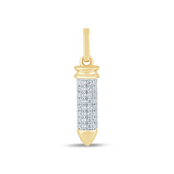 5/8 CT. T.w. Certified Lab-Grown Diamond Round-Nose Cylinder Necklace Charm in 10K Gold (F/Si2)