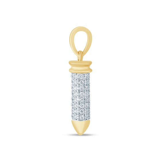 5/8 CT. T.w. Certified Lab-Grown Diamond Round-Nose Cylinder Necklace Charm in 10K Gold (F/Si2)