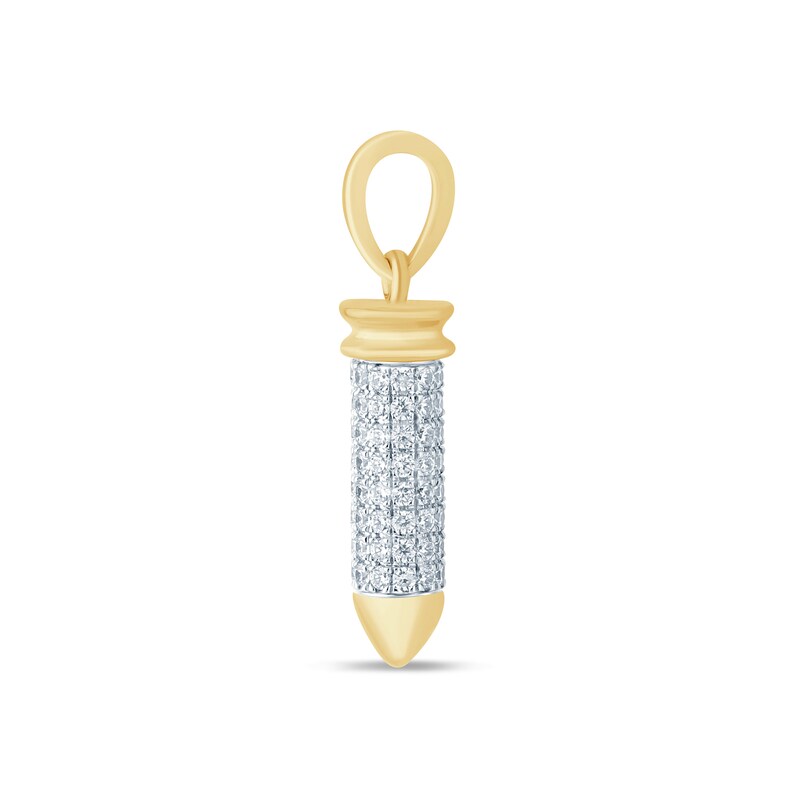 Main Image 3 of 5/8 CT. T.W. Certified Lab-Grown Diamond Round-Nose Cylinder Necklace Charm in 10K Gold (F/SI2)