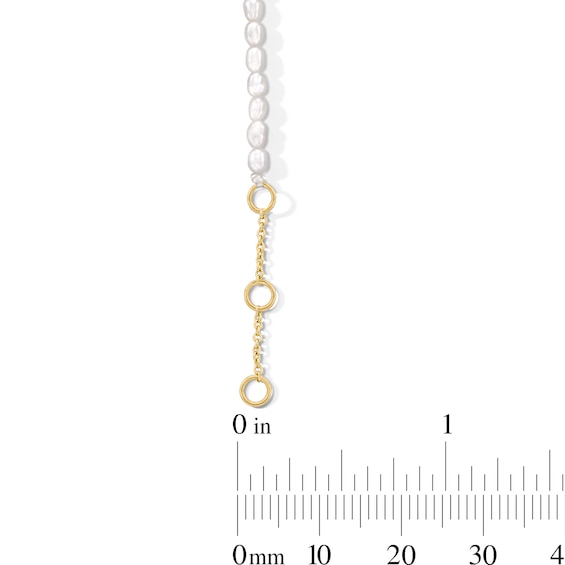 Freshwater Cultured Pearl and White Sapphire Star Charm Bracelet in Sterling Silver with 18K Gold Plate