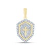 Thumbnail Image 1 of 1/2 CT. T.W. Certified Lab-Grown Diamond Cross Shield Necklace Charm in 10K Gold (F/SI2)