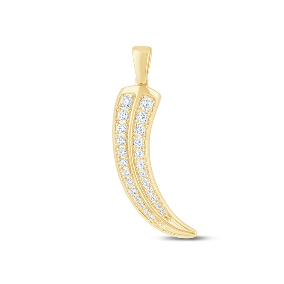 5/8 CT. T.w. Certified Lab-Grown Diamond Horn Necklace Charm in 10K Gold (F/Si2)