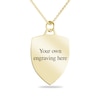 Thumbnail Image 2 of Engravable Compass Shield Pendant in 10K White or Yellow Gold (2 Lines) - 22”