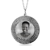 Thumbnail Image 1 of Engravable Fingerprint and Photo Pendant in Sterling Silver (1 Image, 1 Fingerprint and 3 Lines)