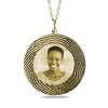 Thumbnail Image 1 of Engravable Fingerprint and Photo Pendant in 10K White, Yellow or Rose Gold (1 Image, 1 Fingerprint and 3 Lines)