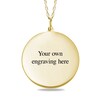 Thumbnail Image 2 of Engravable Fingerprint and Photo Pendant in 10K White, Yellow or Rose Gold (1 Image, 1 Fingerprint and 3 Lines)
