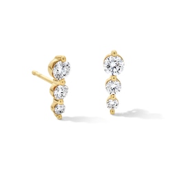 1/2 CT. T.W. Certified Lab-Grown Diamond Trio Drop Earrings in 10K Gold (F/VS2)