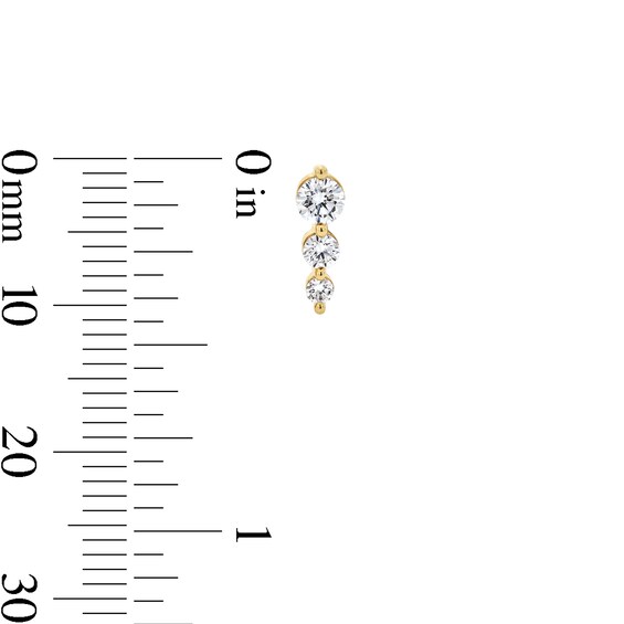 1/2 CT. T.w. Certified Lab-Grown Diamond Trio Drop Earrings in 10K Gold (F/Vs2