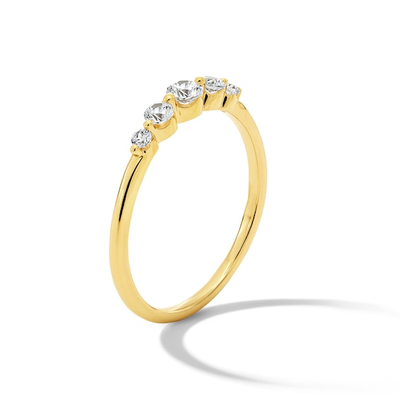 1/3 CT. T.w. Certified Lab-Grown Diamond Five Stone Band in 10K Gold (F/Vs2)