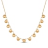 Thumbnail Image 1 of 4.0mm Citrine Bezel-Set Station Necklace in Sterling Silver with 14K Gold Plate