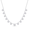 Thumbnail Image 1 of 4.0mm White Lab-Created Sapphire Bezel-Set Station Necklace in Sterling Silver