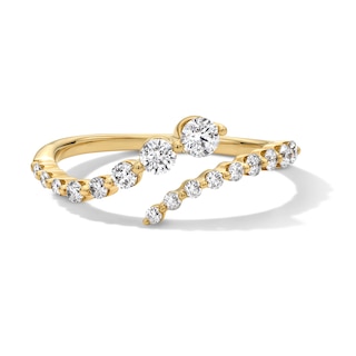 1/2 CT. T.W. Lab-Grown Diamond Bypass Ring in 10K Gold (F/VS2)