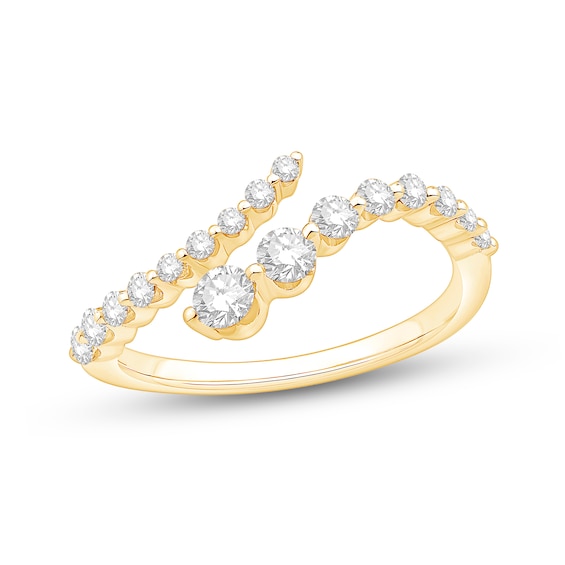 1/2 CT. T.w. Certified Lab-Grown Diamond Bypass Ring in 10K Gold (F/Vs2)