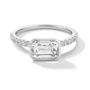 Thumbnail Image 1 of 1-3/4 CT. T.W. Emerald-Cut Certified Lab-Grown Diamond Bezel-Set Sideways Engagement Ring in 14K White Gold (F/VS2)