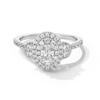 Thumbnail Image 1 of 3/4 CT. T.W. Oval Diamond Double Frame Collar Vintage-Style Engagement Ring in 14K White Gold
