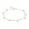 Thumbnail Image 1 of Diamond-Cut Bead Station and Dangle Bracelet in 14K Gold
