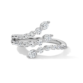 3/4 CT. T.W. Lab-Grown Diamond Split Bypass Ring in 10K White Gold (F/VS2)