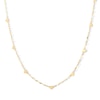 Thumbnail Image 1 of Heart Station Mirror Link Chain Necklace in Solid 14K Gold