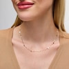 Thumbnail Image 2 of Heart Station Mirror Link Chain Necklace in Solid 14K Gold