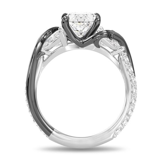 Enchanted Star Villains Maleficent 3-3/4 CT. T.w. Oval Certified Lab-Grown Diamond Thorn Engagement Ring in White Gold