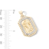 Thumbnail Image 2 of Diamond-Cut Saint Christopher Dog Tag Necklace Charm in Solid 10K Two-Tone Gold