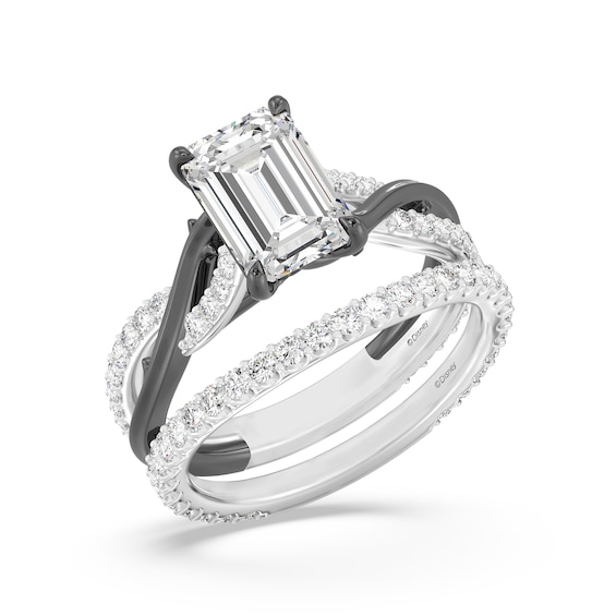 Enchanted Star Villains Maleficent 2-1/4 CT. T.w. Radiant Certified Lab-Grown Diamond Engagement Ring in White Gold