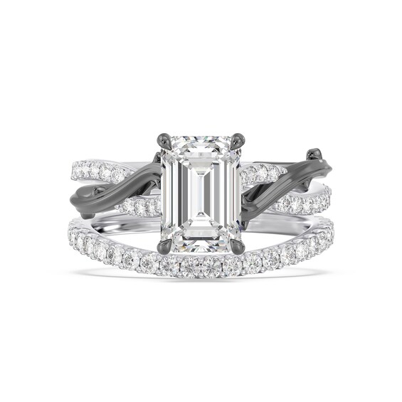 Enchanted Star Villains Maleficent 2-1/4 CT. T.w. Radiant Certified Lab-Grown Diamond Engagement Ring in White Gold