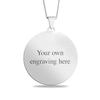 Thumbnail Image 2 of Engravable Photo Nugget Frame Pendant in Sterling Silver (1 Image and 4 Lines)