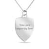 Thumbnail Image 2 of Engravable Compass Shield Pendant in Sterling Silver (2 Lines) - 22”