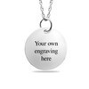 Thumbnail Image 2 of Engravable Fingerprint Pendant in Sterling Silver (1 Fingerprint and 3 Lines)