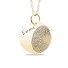 Thumbnail Image 1 of Engravable Fingerprint Pendant in 10K White, Yellow or Rose Gold (1 Fingerprint and 3 Lines)