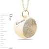 Thumbnail Image 3 of Engravable Fingerprint Pendant in 10K White, Yellow or Rose Gold (1 Fingerprint and 3 Lines)