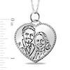 Thumbnail Image 3 of Engravable Line-Drawn Photo Heart Pendant in Sterling Silver (1 Image and 3 Lines)