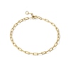 Thumbnail Image 1 of 2.5mm Textured Paper Clip Chain Bracelet in Solid Sterling Silver with 18K Gold Plate