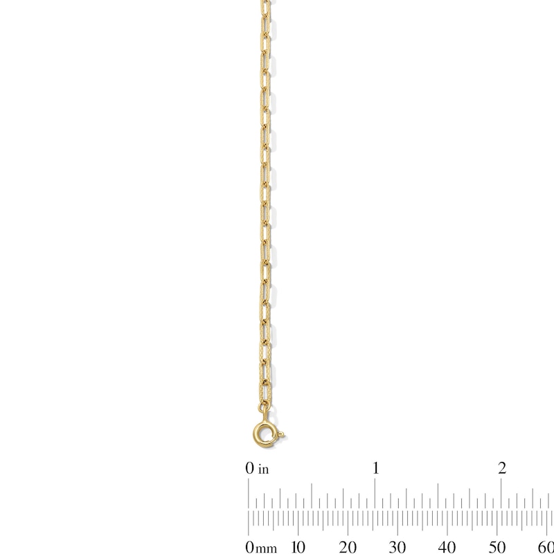 Main Image 4 of 2.5mm Textured Paper Clip Chain Bracelet in Solid Sterling Silver with 18K Gold Plate